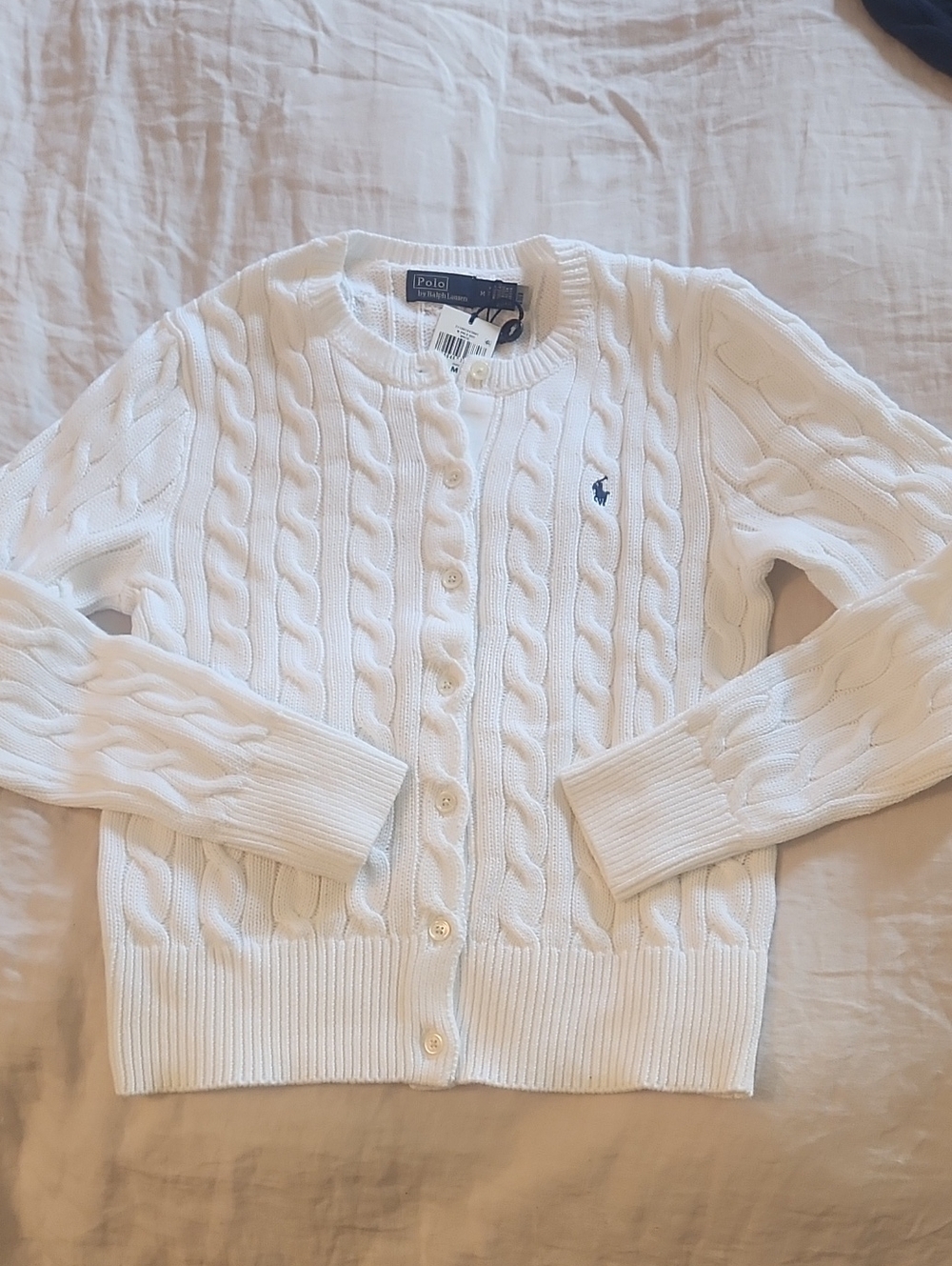 NWT Polo By Ralph Lauren Cable-knit Cardigan Sz M - Picture 2 of 8
